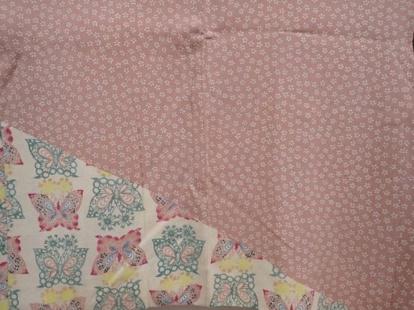 Photo3: 6210T02z610 Vintage Japanese Kimono Silk HAORI Butterfly Pink (3)