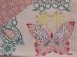 Photo4: 6210T02z610 Vintage Japanese Kimono Silk HAORI Butterfly Pink (4)