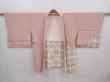 Photo5: 6210T02z610 Vintage Japanese Kimono Silk HAORI Butterfly Pink (5)