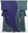 Photo1: 6210T03z1040 Vintage Japanese Kimono Silk TSUKESAGE  Navy (1)