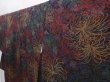 Photo2: 6210T05z920 Vintage Japanese Kimono Silk KOMON Chrysanthemum Black (2)