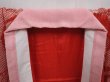 Photo5: 6210T08z540 Vintage Japanese Kimono Synthetic JUBAN Flying crane Dark red (5)