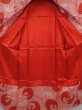 Photo8: 6210T08z540 Vintage Japanese Kimono Synthetic JUBAN Flying crane Dark red (8)