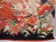 Photo7: 6210T09z1580 Vintage Japanese Kimono Silk FURISODE Pheasant Off-white (7)