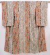Photo1: 6210T10z650 Antique Japanese Kimono Silk KOMON Branch Off-white (1)