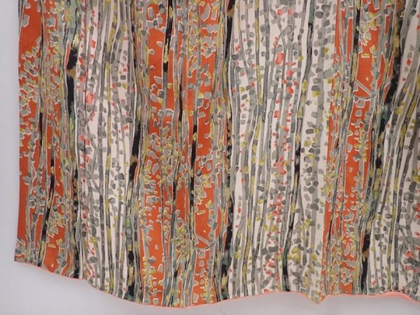 Photo4: 6210T10z650 Antique Japanese Kimono Silk KOMON Branch Off-white (4)