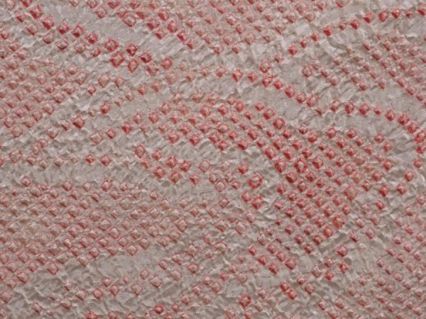 Photo3: 6216T01z460 Vintage Japanese Kimono Silk SHIBORI HAORI Stream Pink (3)