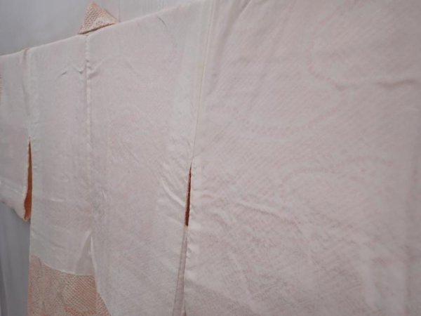Photo7: 6216T01z460 Vintage Japanese Kimono Silk SHIBORI HAORI Stream Pink (7)
