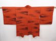 Photo1: 6216T02z500 Vintage Japanese Kimono Silk HAORI Cloud Orange-Red (1)