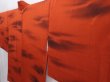 Photo2: 6216T02z500 Vintage Japanese Kimono Silk HAORI Cloud Orange-Red (2)