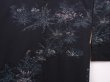 Photo3: 6216T03z620 Vintage Japanese Kimono Silk HAORI Flowers Black (3)