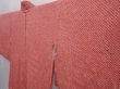 Photo2: 6216T07z460 Vintage Japanese Kimono Silk SHIBORI HAORI  Coral pink (2)