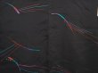 Photo3: 6216T09z620 Vintage Japanese Kimono Silk HAORI  Black (3)