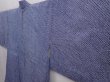 Photo2: 6216T10z410 Vintage Japanese Kimono Silk SHIBORI HAORI  Blue-Gray (2)