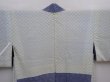 Photo8: 6216T10z410 Vintage Japanese Kimono Silk SHIBORI HAORI  Blue-Gray (8)