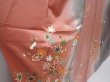 Photo3: 6216T13z1030  Japanese Kimono Silk TSUKESAGE Plum blossom Coral pink (3)