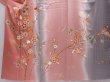 Photo5: 6216T13z1030  Japanese Kimono Silk TSUKESAGE Plum blossom Coral pink (5)