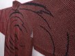 Photo2: 6218T03z520 Vintage Japanese Kimono Silk SHIBORI HAORI  Black Red-Brown (2)