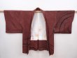 Photo5: 6218T03z520 Vintage Japanese Kimono Silk SHIBORI HAORI  Black Red-Brown (5)