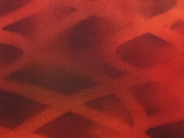 Photo4: 6218T04z540 Vintage Japanese Kimono Silk HAORI  Dark red (4)