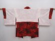 Photo6: 6218T04z540 Vintage Japanese Kimono Silk HAORI  Dark red (6)