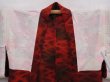 Photo8: 6218T04z540 Vintage Japanese Kimono Silk HAORI  Dark red (8)