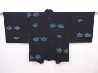 Photo1: 6218T06z560 Vintage Japanese Kimono Silk HAORI Flower Black (1)