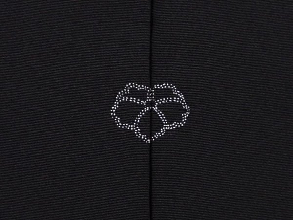 Photo5: 6218T06z560 Vintage Japanese Kimono Silk HAORI Flower Black (5)