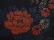Photo4: 6218T08z380 Vintage Japanese Kimono Silk HAORI Peony Black (4)