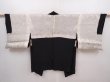 Photo6: 6218T08z380 Vintage Japanese Kimono Silk HAORI Peony Black (6)