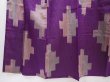 Photo4: 6218T10z430 Antique Japanese Kimono Silk MEISEN KOMON  Purple (4)
