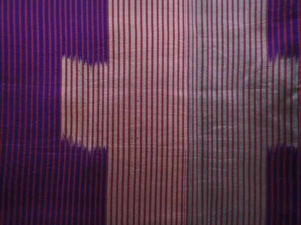 Photo6: 6218T10z430 Antique Japanese Kimono Silk MEISEN KOMON  Purple (6)