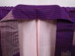 Photo8: 6218T10z430 Antique Japanese Kimono Silk MEISEN KOMON  Purple (8)