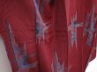 Photo3: 6218T12z690 Antique Japanese Kimono Silk KOMON  Wine red (3)