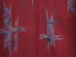 Photo5: 6218T12z690 Antique Japanese Kimono Silk KOMON  Wine red (5)