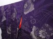 Photo2: 6218T14z790 Vintage Japanese Kimono Silk OMESHI  Dark purple (2)