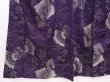 Photo4: 6218T14z790 Vintage Japanese Kimono Silk OMESHI  Dark purple (4)