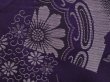 Photo7: 6218T14z790 Vintage Japanese Kimono Silk OMESHI  Dark purple (7)