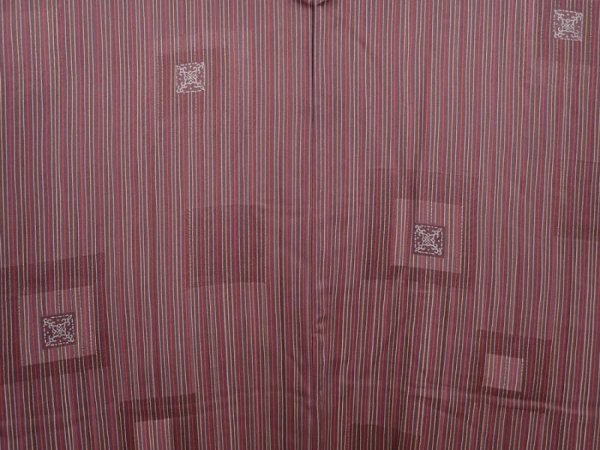 Photo3: 6219T07z530 Vintage Japanese Kimono Silk HAORI  Purple-Brown (3)