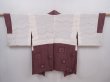 Photo6: 6219T07z530 Vintage Japanese Kimono Silk HAORI  Purple-Brown (6)