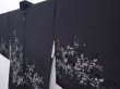 Photo2: 6219T08z610 Vintage Japanese Kimono Silk HAORI Tree Black (2)