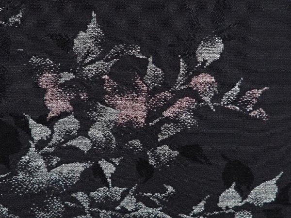 Photo4: 6219T08z610 Vintage Japanese Kimono Silk HAORI Tree Black (4)