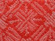 Photo4: 6219T09z440 Vintage Japanese Kimono Silk SHIBORI HAORI  Tomato red (4)