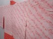 Photo7: 6219T09z440 Vintage Japanese Kimono Silk SHIBORI HAORI  Tomato red (7)