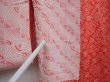 Photo8: 6219T09z440 Vintage Japanese Kimono Silk SHIBORI HAORI  Tomato red (8)