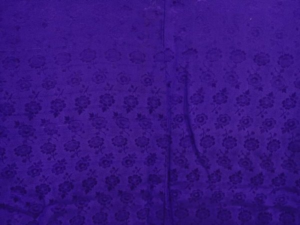 Photo3: 6219T01z550 Antique Japanese Kimono Silk HAORI Flower Dark lavender (3)