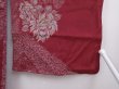 Photo5: 6219T02z730 Vintage Japanese Kimono Blend silk HAORI Peony Wine red (5)