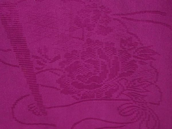 Photo4: 6219T03z480 Vintage Japanese Kimono Silk HAORI Folding fan Purple (4)