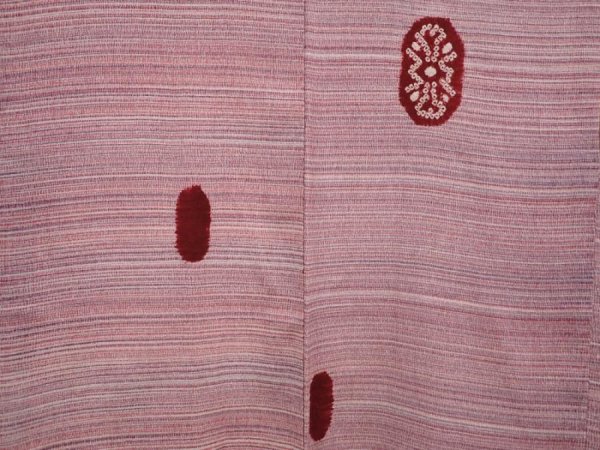 Photo3: 6219T05z470 Vintage Japanese Kimono Silk HAORI  Coral pink (3)