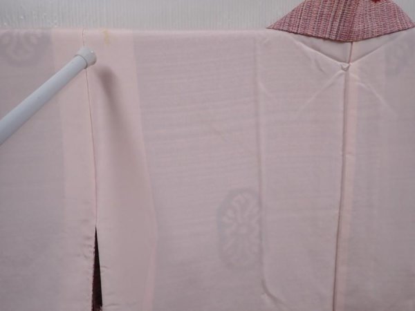 Photo8: 6219T05z470 Vintage Japanese Kimono Silk HAORI  Coral pink (8)